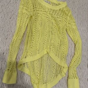 Yellow Knit Women's Sweater